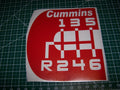 CUMMINS LOGO 6 SPEED WITH TEXT VINYL STICKER DECAL CHOOSE COLOR