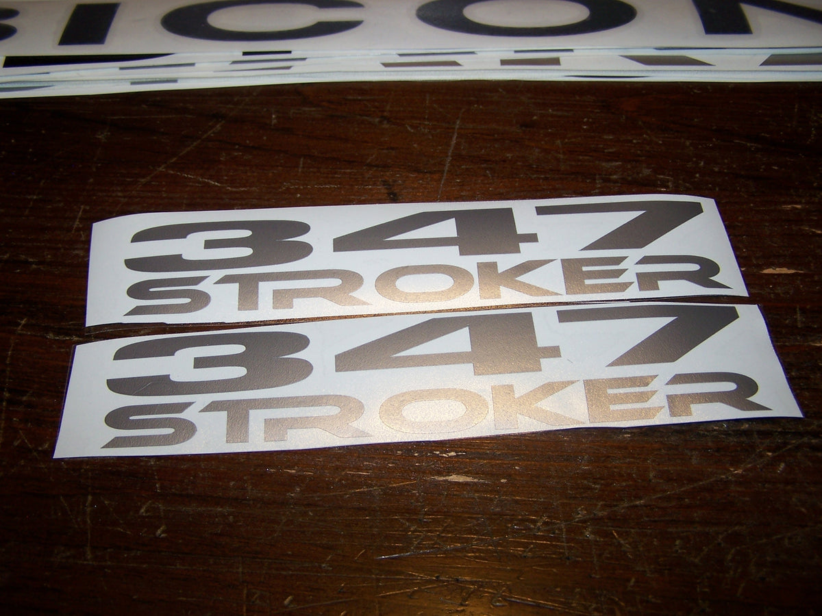 347 STROKER VINYL DECAL STICKER SET OF 2 CHOOSE COLOR