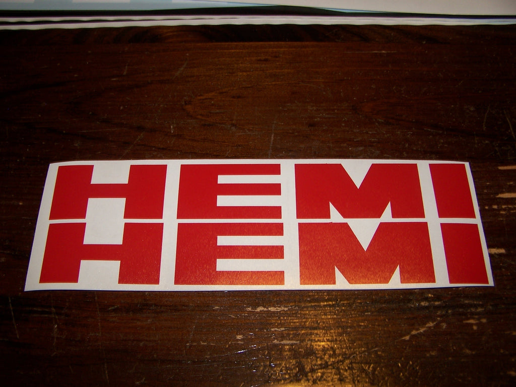 HEMI ENGINE VALVE COVER DECAL STICKER SET 5.7 6.1