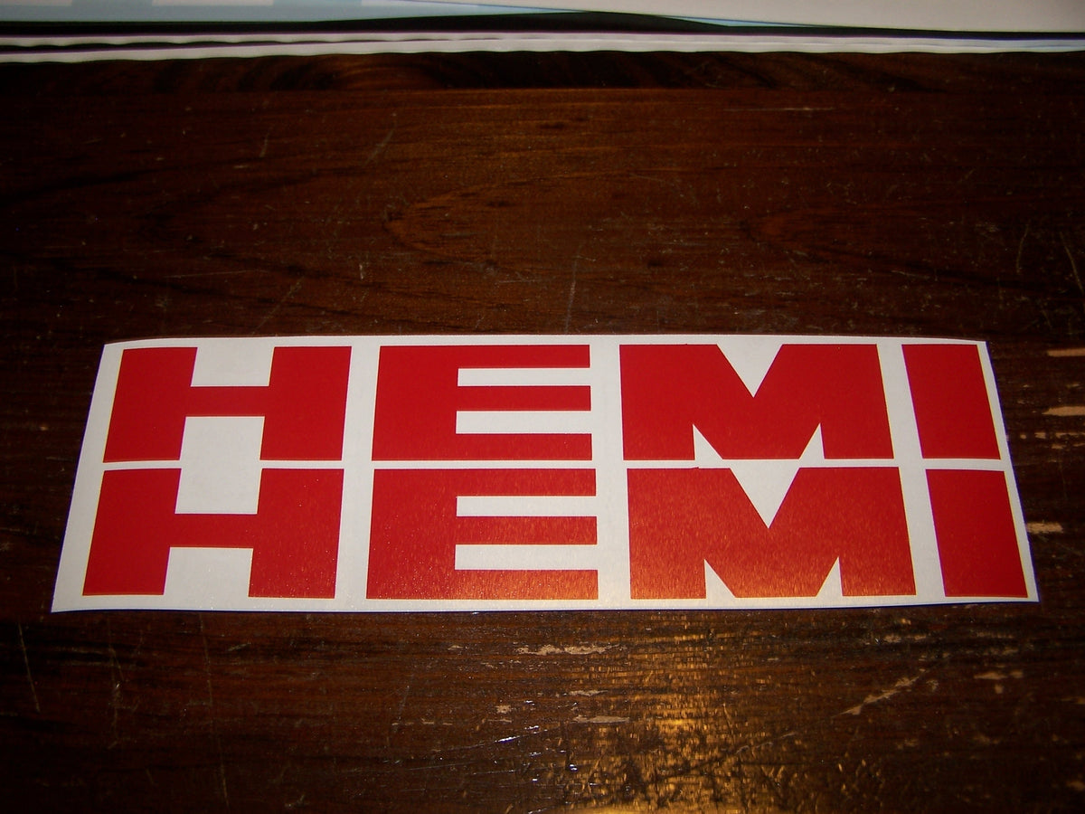 HEMI ENGINE VALVE COVER DECAL STICKER SET 5.7 6.1