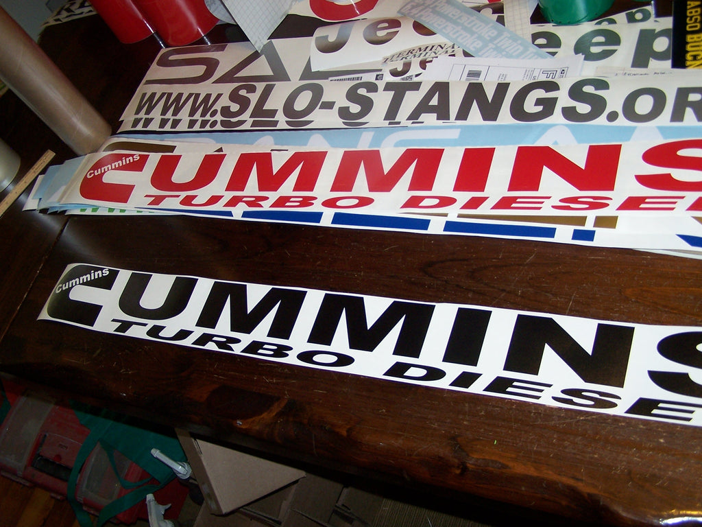 CUMMINS TURBO DIESEL WINDSHIELD VINYL DECAL STICKER BANNER