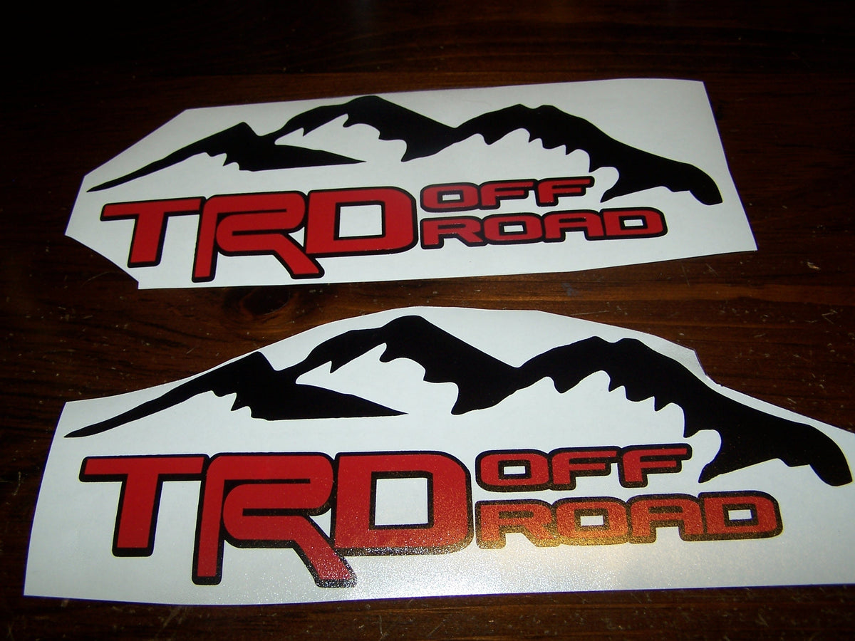 TRD OFF ROAD BEDSIDE / WINDOW STICKER VINYL DECAL SET OF 2