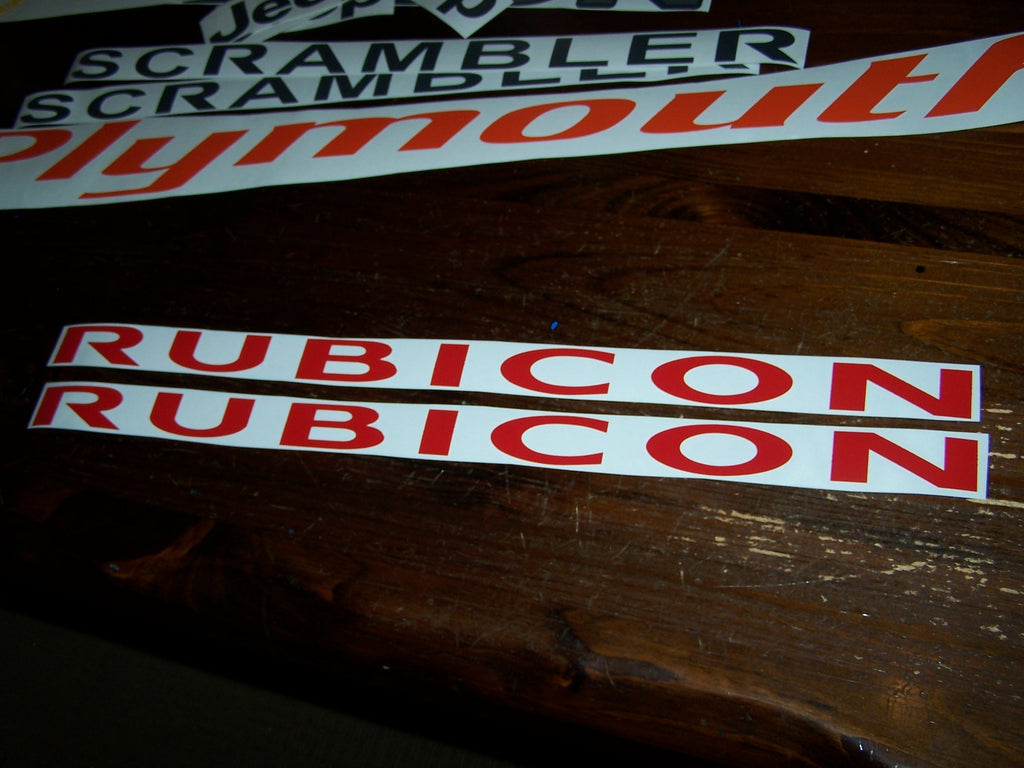 JEEP RUBICON WRANGLER HOOD DECAL SET