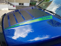 DODGE RAM HOOD SPEAR STRIPE DECALS WITH CUSTOM TEXT