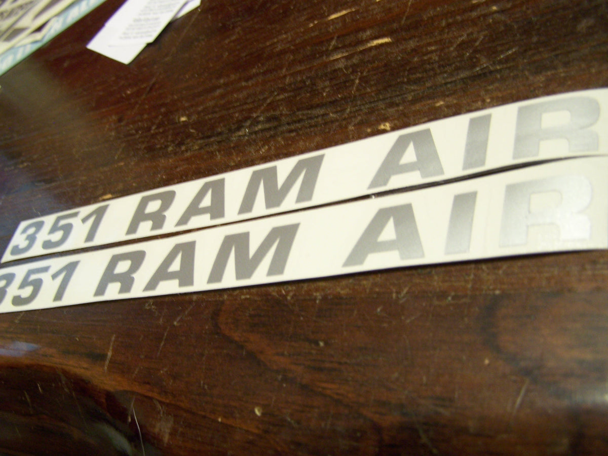 351 RAM AIR HOOD VINYL DECAL STICKER SET FOR 1971-73 MUSTANG