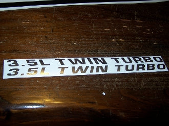 3.5L TWIN TURBO HOOD DECAL SET OF 2 CHOOSE 2 COLORS