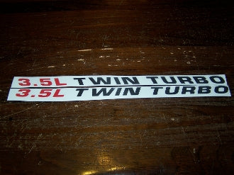 3.5L TWIN TURBO HOOD DECAL SET OF 2 CHOOSE 2 COLORS
