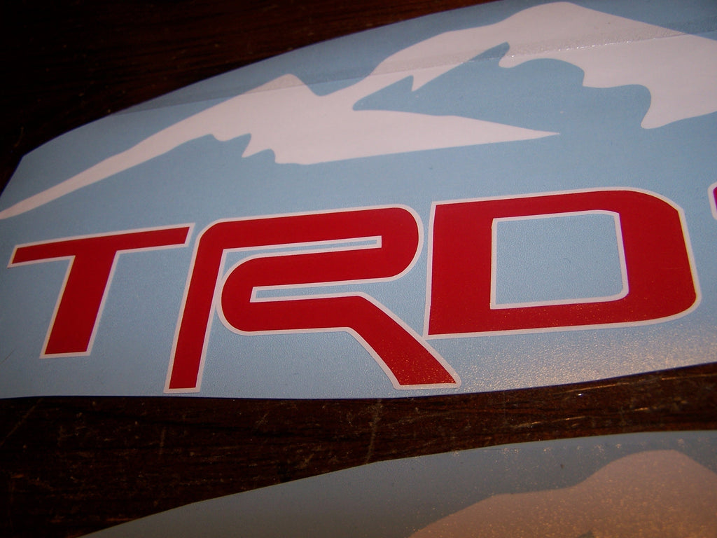 TRD OFF ROAD BEDSIDE / WINDOW STICKER VINYL DECAL SET OF 2