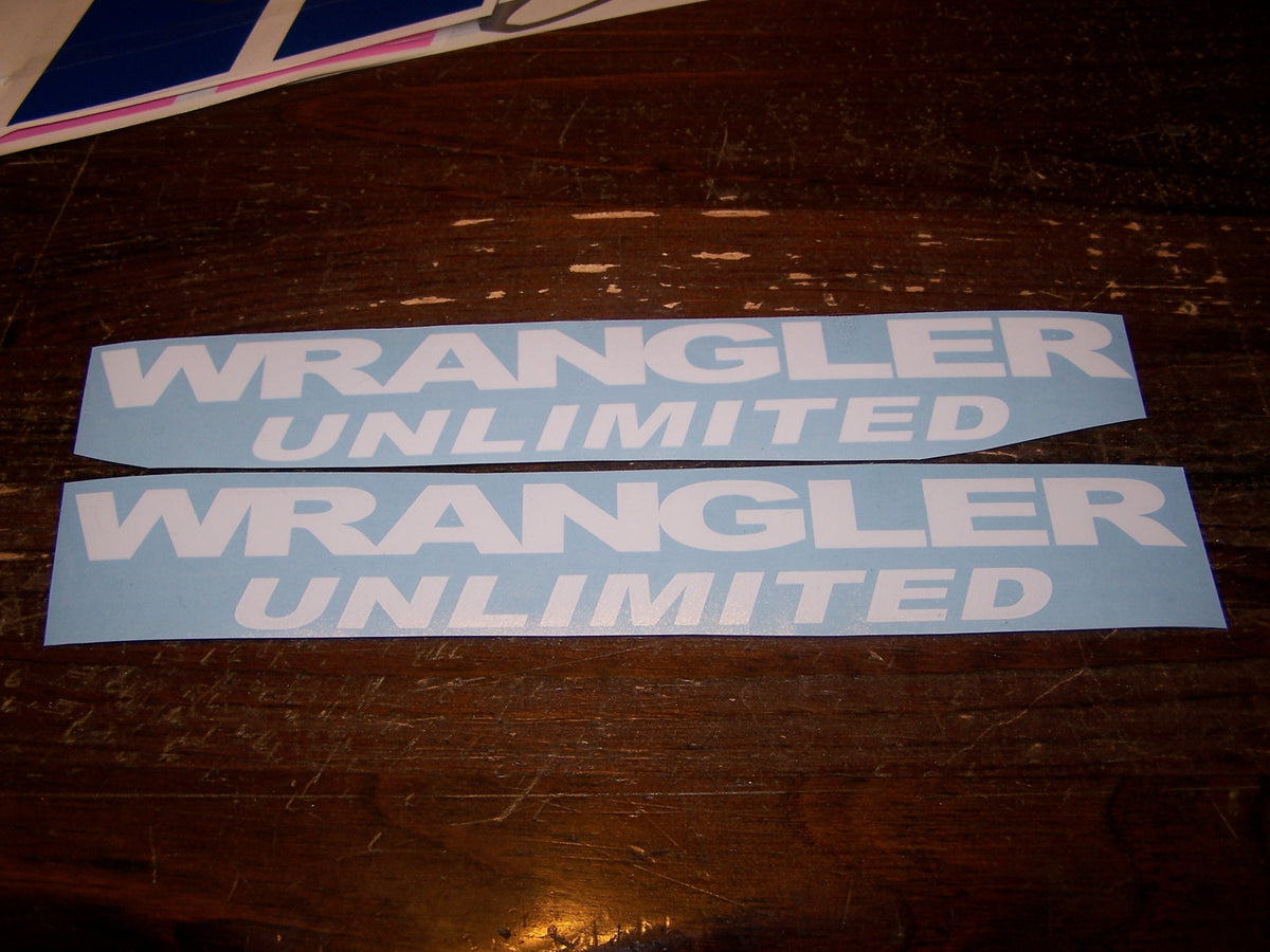 JEEP WRANGLER UNLIMITED FENDER DECALS VINYL STICKER SET OF 2