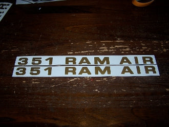 351 RAM AIR HOOD VINYL DECAL STICKER SET FOR 1971-73 MUSTANG