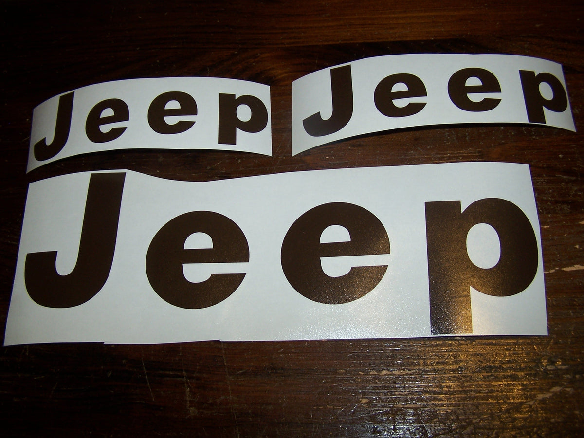 1975-86 JEEP CJ TAILGATE & FENDER VINYL DECAL KIT CJ7 SCRAMBLER