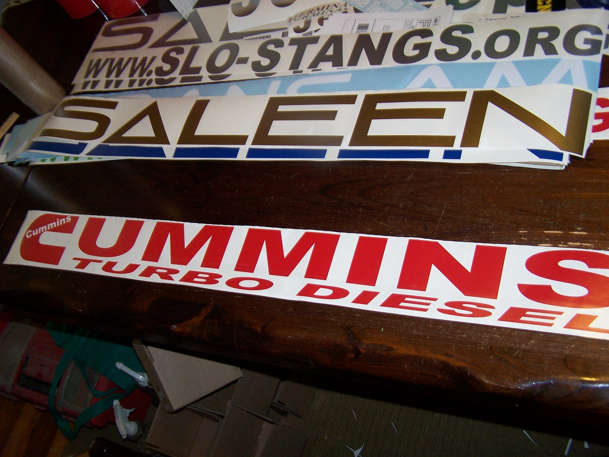 CUMMINS TURBO DIESEL WINDSHIELD VINYL DECAL STICKER BANNER