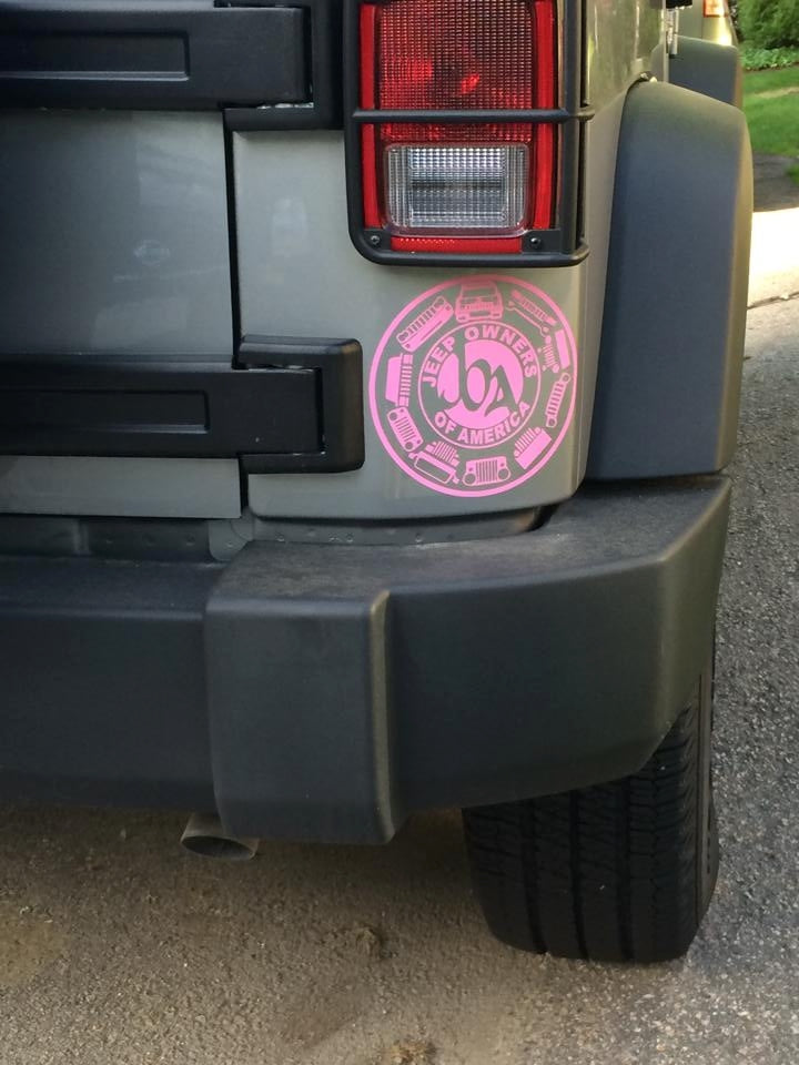 JEEP OWNERS OF AMERICA MEMBERS VINYL DECAL STICKER