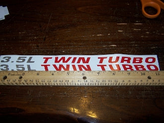 3.5L TWIN TURBO HOOD DECAL SET OF 2 CHOOSE 2 COLORS