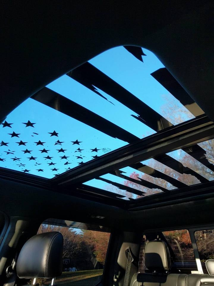 DODGE RAM 2019 2020 AMERICAN FLAG PANORAMIC SUNROOF DECAL