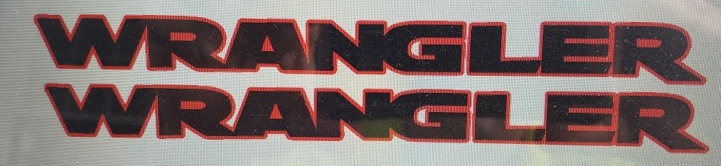 JEEP WRANGLER HOOD VINYL DECAL SET CHOOSE 2 COLORS #2