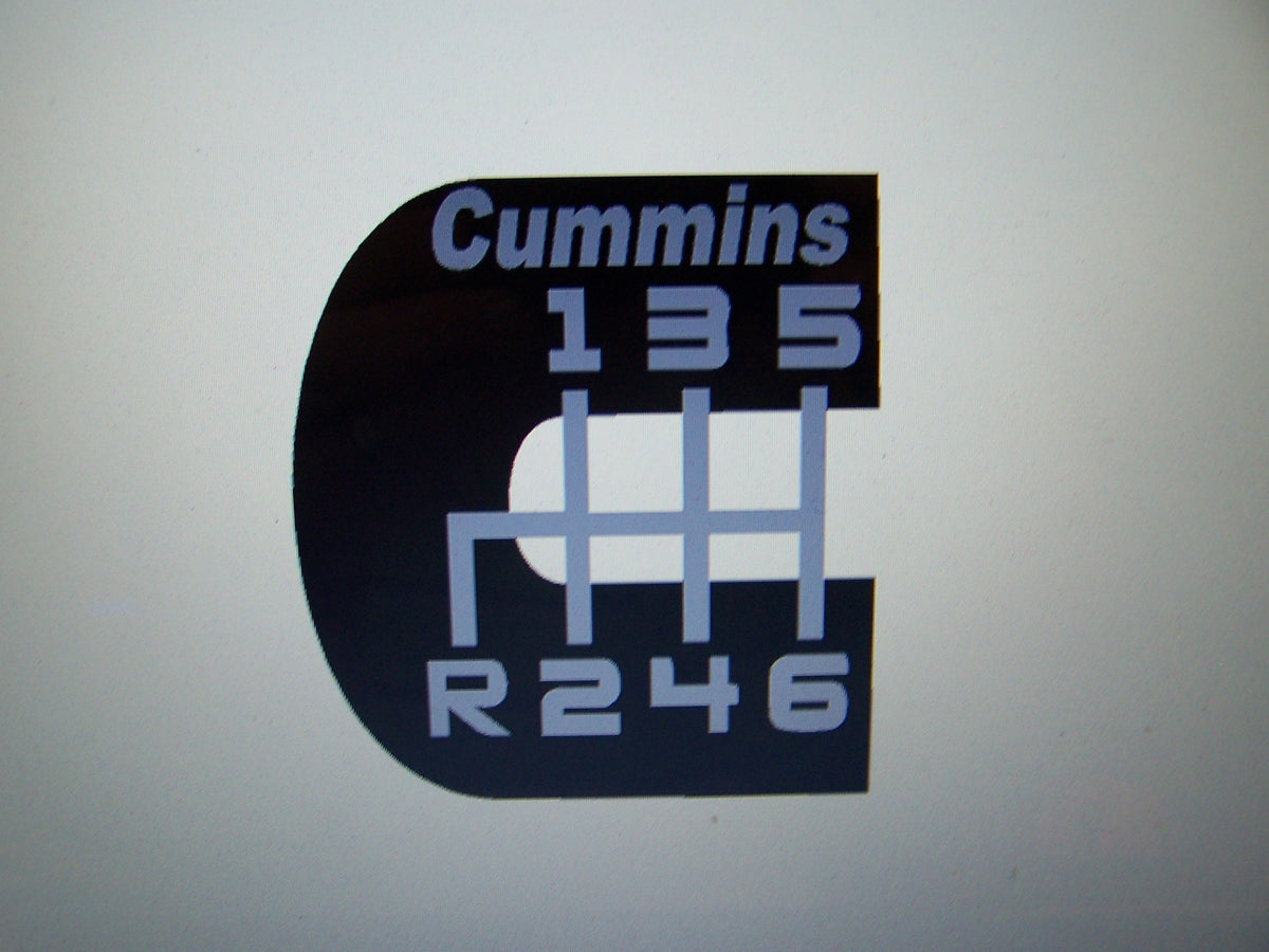 CUMMINS LOGO 6 SPEED WITH TEXT VINYL STICKER DECAL CHOOSE COLOR