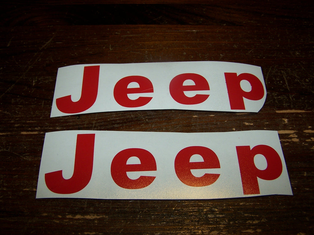 JEEP FENDER DECAL SET OF 2 WRANGLER CJ YJ SCRAMBLER