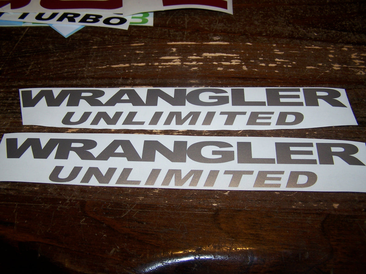 JEEP WRANGLER UNLIMITED FENDER DECALS VINYL STICKER SET OF 2