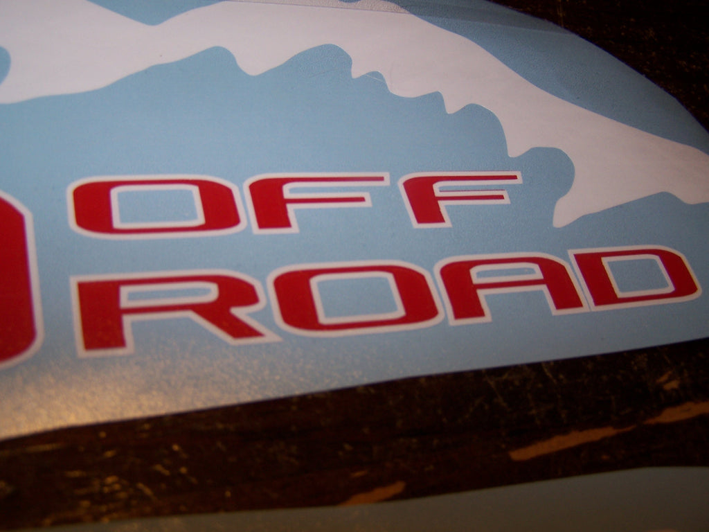 TRD OFF ROAD BEDSIDE / WINDOW STICKER VINYL DECAL SET OF 2