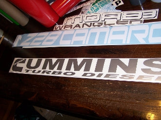 CUMMINS TURBO DIESEL WINDSHIELD VINYL DECAL STICKER BANNER