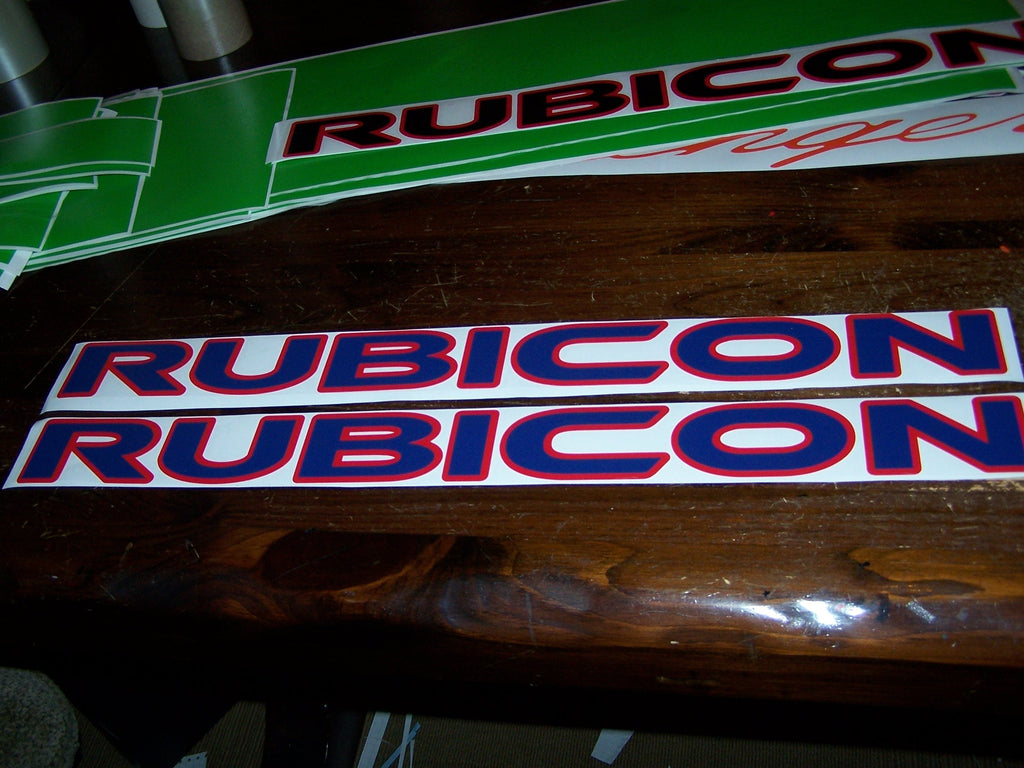 JEEP RUBICON 2 COLOR HOOD VINYL DECAL SET
