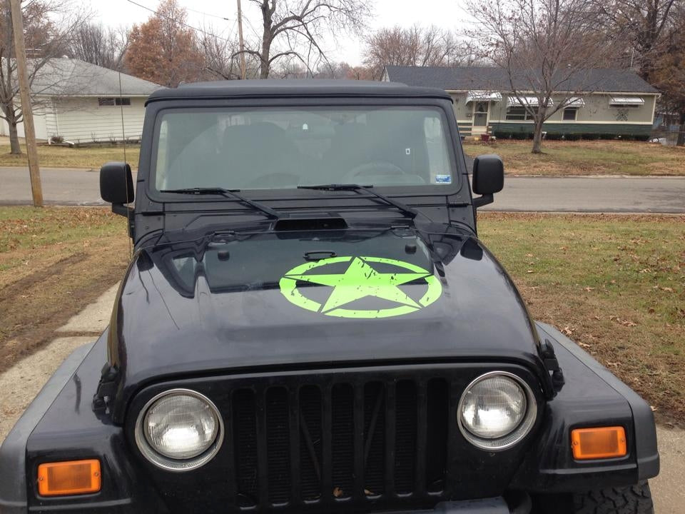 JEEP FREEDOM EDITION OSCAR MIKE STAR HOOD DECAL STICKER