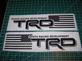 TRD AMERICAN FLAG BEDSIDE VINYL DECAL SET OF 2 TACOMA TUNDRA