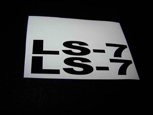 LS-7 DECAL HOOD FENDER VALVE COVER VINYL STICKER
