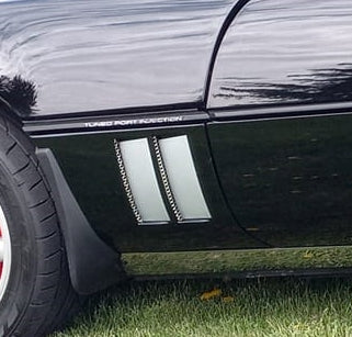 84 - 90 CORVETTE SIDE FENDER LOUVER VENT DECALS - 4 PIECES