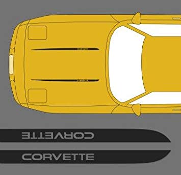 CORVETTE C4 HOOD STRIPE STRIPES DECAL SET OF 2 CUSTOMIZABLE