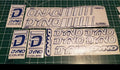 DYNO COMPE DECAL SET 86 87 88 89 VINTAGE BMX WHITE & BLUE W/BLUE D