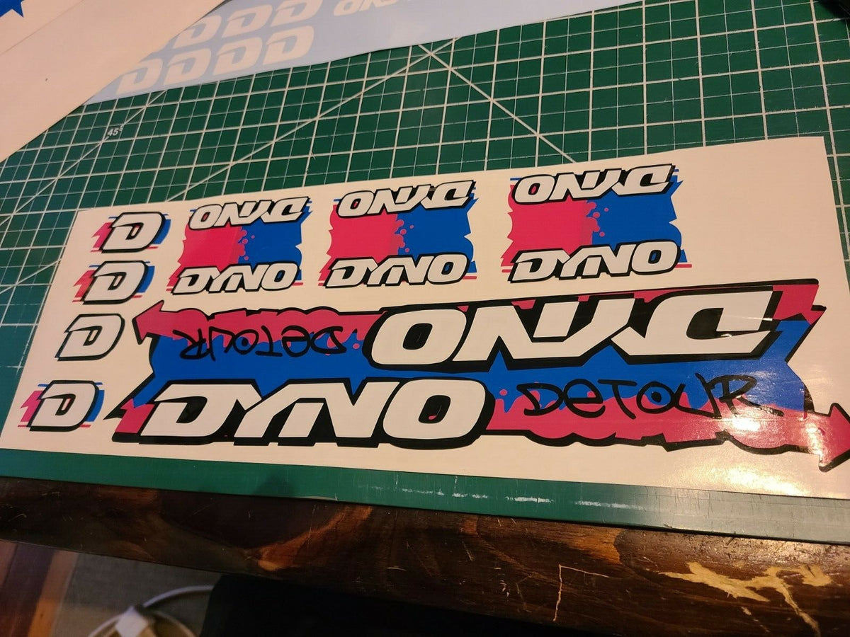 DYNO DETOUR DECAL SET 86 87 88 89 VINTAGE BMX