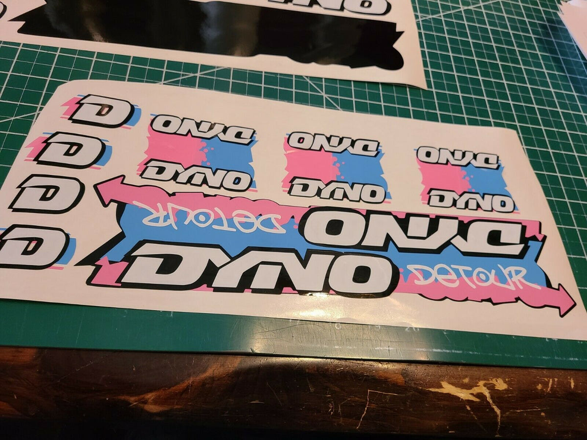 DYNO DETOUR DECAL SET 86 87 88 89 VINTAGE BMX