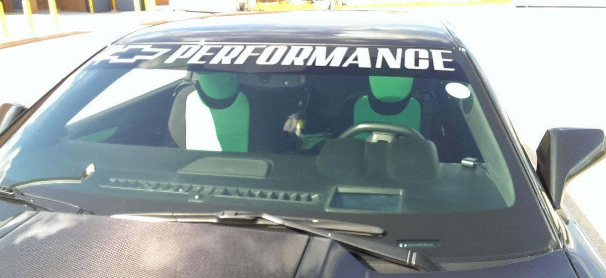 CHEVROLET BOWTIE PERFORMANCE WINDSHIELD VINYL DECAL BANNER