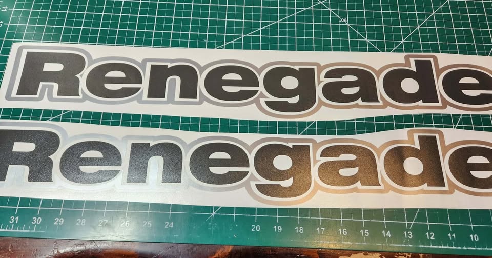 JEEP RENEGADE HOOD DECALS CJ CHOOSE 2 COLORS
