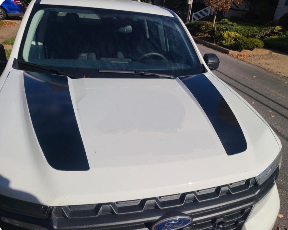 2022 2023 2024 2025 FORD MAVERICK HOOD STRIPES DECAL SET OF 2 CHOOSE COLOR