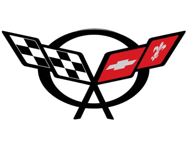 CORVETTE C5 LOGO WHEEL CENTER CAP DECAL SET OF 4