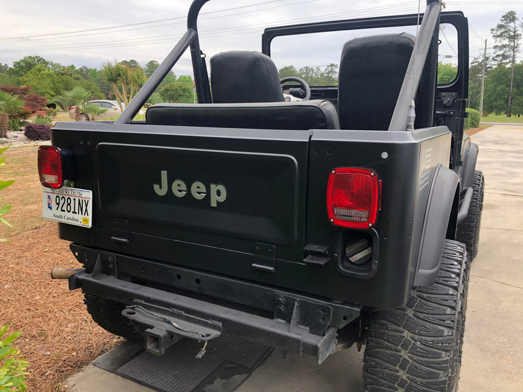 1975-86 JEEP CJ TAILGATE & FENDER VINYL DECAL KIT CJ7 SCRAMBLER