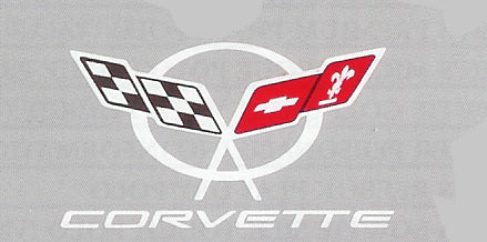 CORVETTE LOGO WITH LETTERING VINYL DECAL STICKER C5