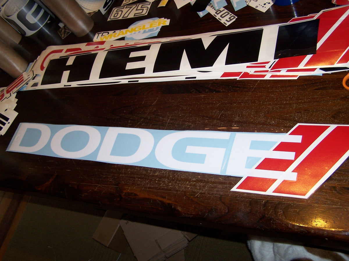 DODGE WINDSHIELD BANNER NEW LOGO CHOOSE COLORS & SIZE