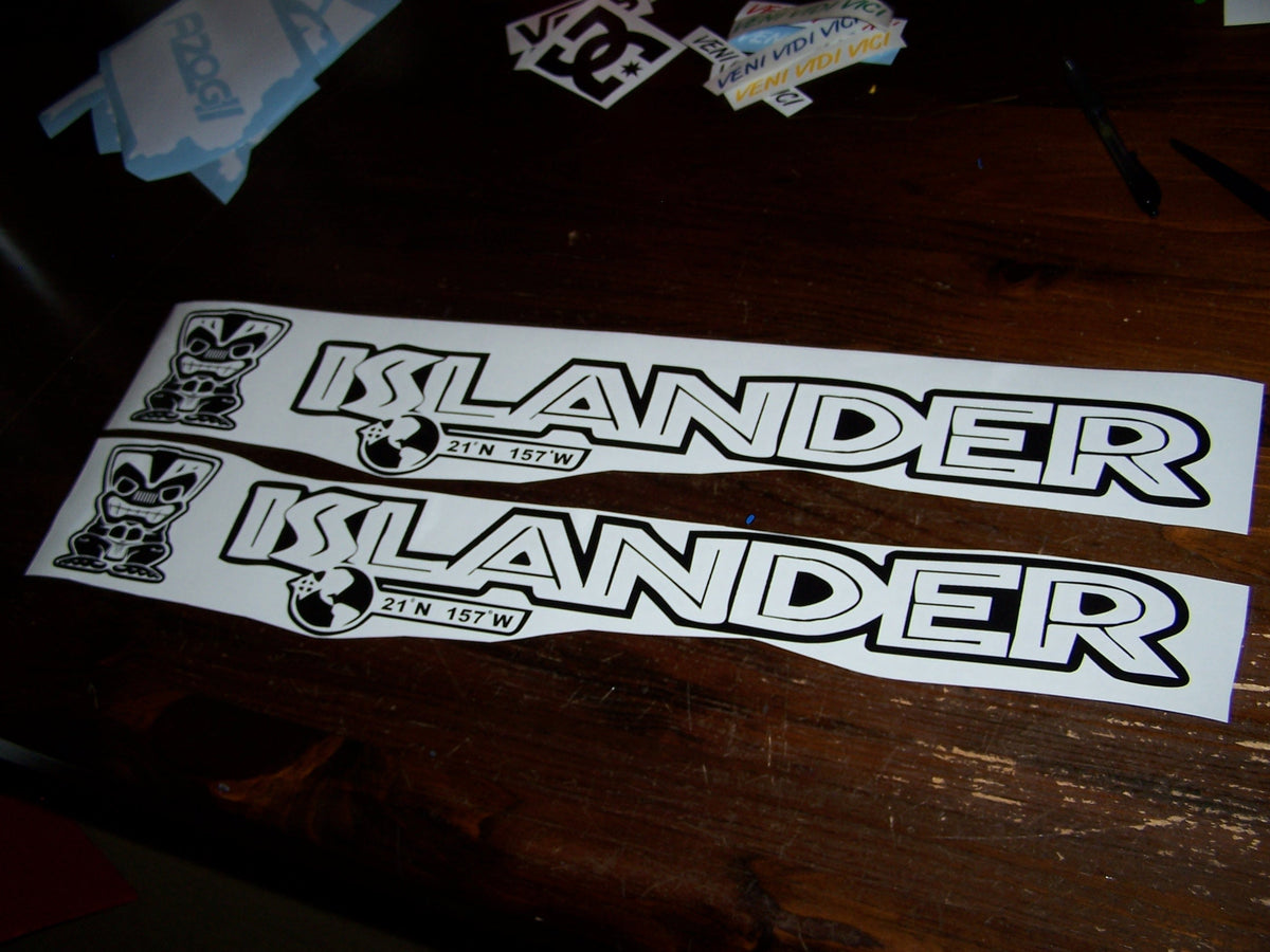 JEEP WRANGLER ISLANDER OFF ROAD HOOD DECAL SET