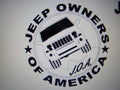 JEEP OWNERS OF AMERICA MEMBERS XK VINYL DECAL STICKER