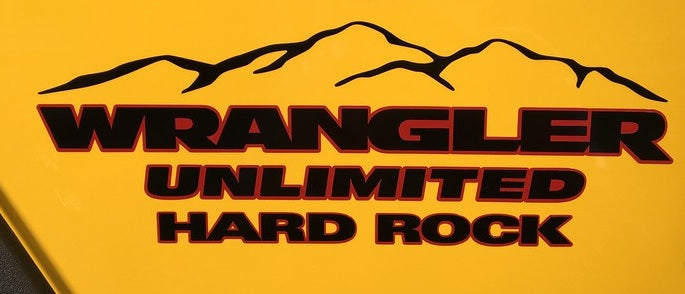 JEEP HARD ROCK WRANGLER JKU MOUNTAINS FENDER DECAL STICKER SET