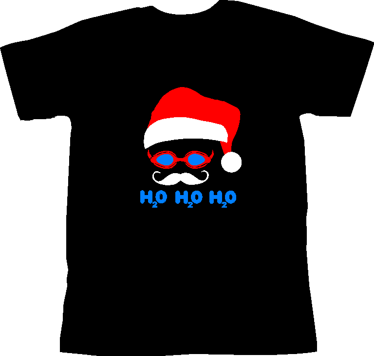 SWIMMING SANTA CHRISTMAS T-SHIRT, HOODIE, LONG SLEEVE, CREW NECK SWEATSHIRT