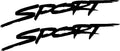 JEEP WRANGLER SPORT FENDER VINYL DECAL SET OF 2 CHOOSE COLOR
